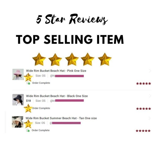 Wide Rim Bucket Beach Hat - Pink One Size - Picture 6 of 7